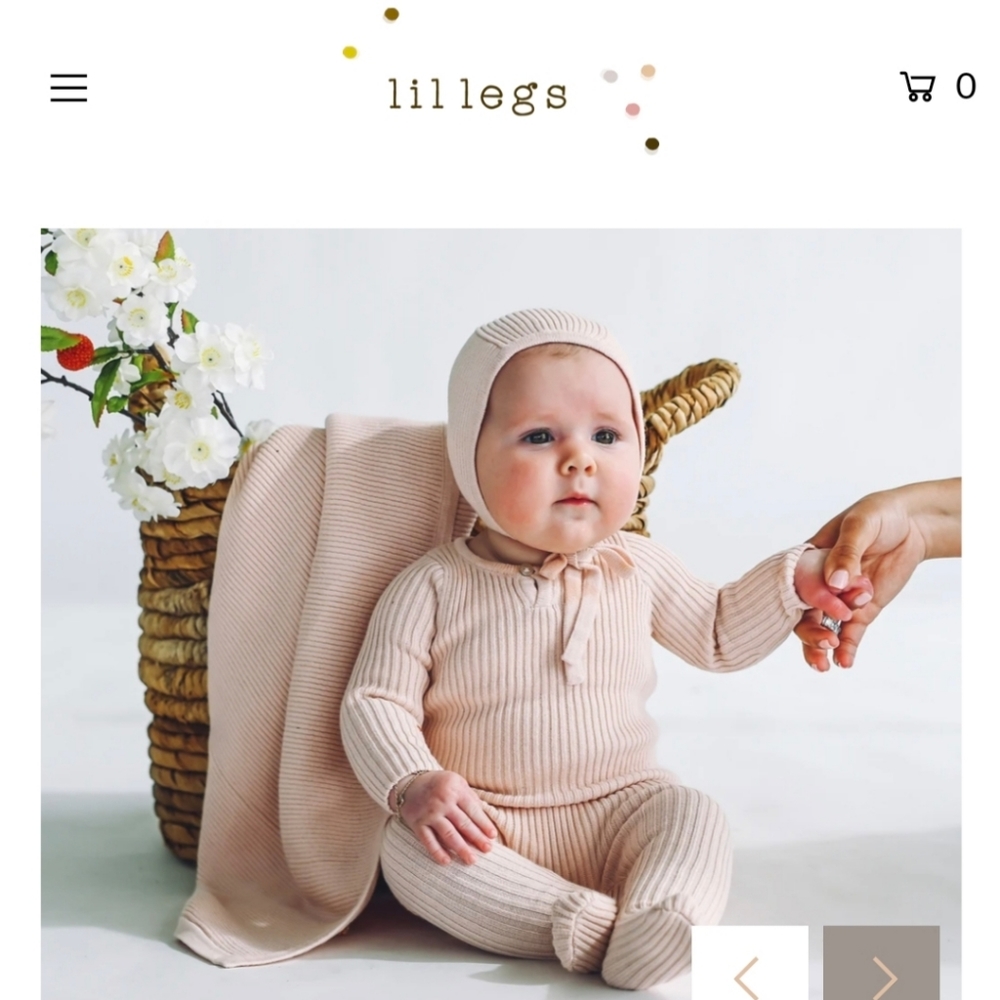 Lillegs Knit Footie with bonnet